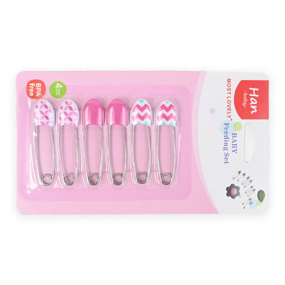 6 Piece Ovalshape Safety Pin Set