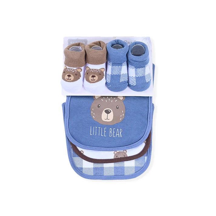 Little Brown Bear 5 piece Bib Set With Booties