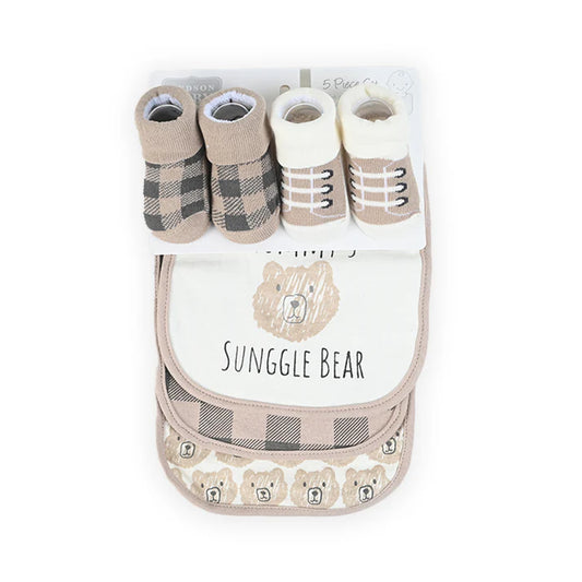 Brown Bear 5 Piece Bib and Booty Set